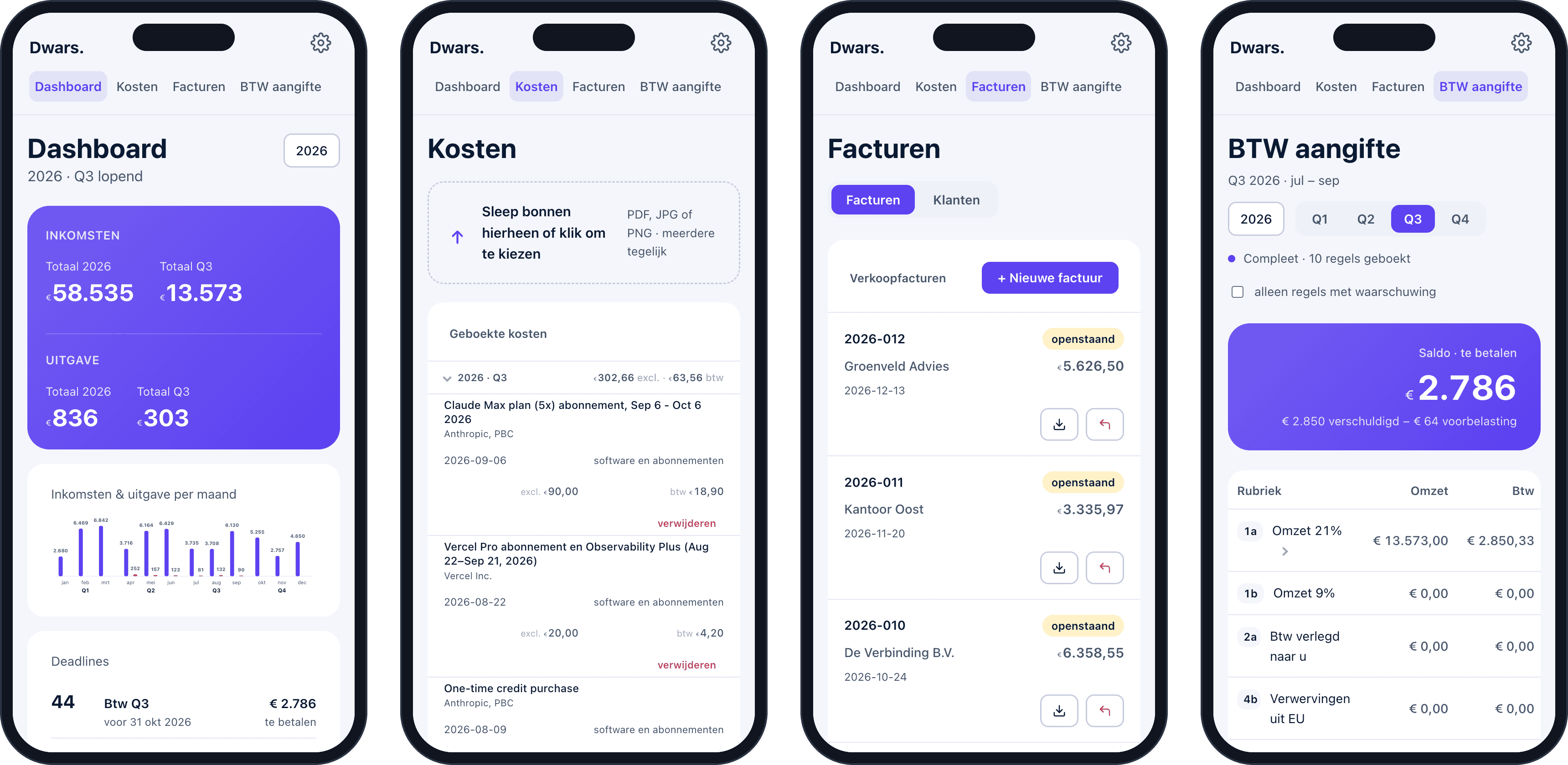 Schermafbeelding van Facture