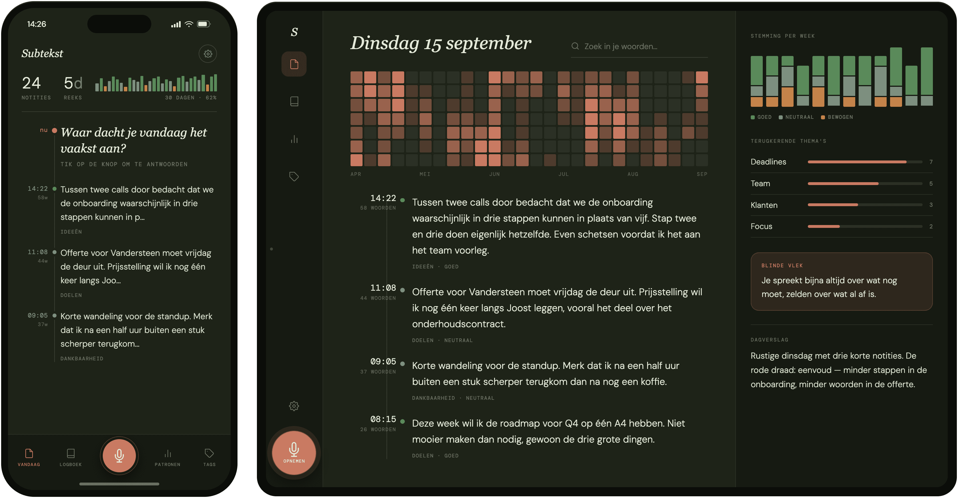 Schermafbeelding van Subtekst